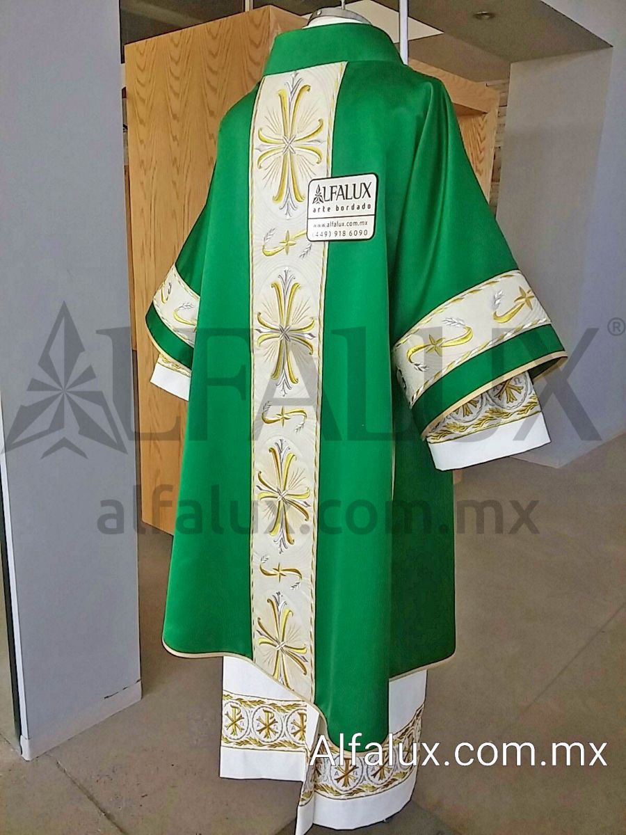 09 SAN ANTONIO Verde Bandera DALMATICA Mangas 934